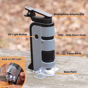 Microscop MicroFlip de buzunar Carson, cu LED-uri UV - Img 5