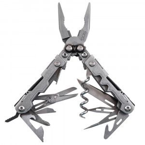 Multitool SOG PowerLitre, 18 functii, otel 5Cr15MoV, Compound Leverage, finisaj Stonewash