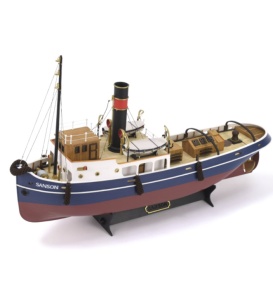 Navomodel Sanson Tugboat, scara 1:50 Kit model de navă din lemn (compatibil R/C) - Artesania Latina - Img 1
