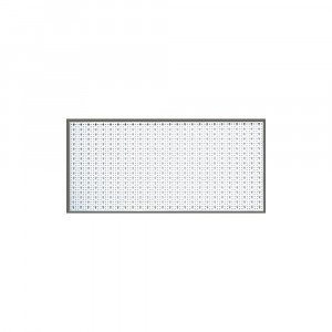 Panou perforat orizontal de 1000x500mm alb cu set de 40 carlige metalice/plastic - Img 2
