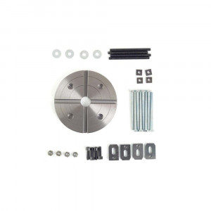 Placa cu cleme de fixare Proxxon 24412, diametru 125 mm, 2 canale T, pentru strungul PD 400 - Img 3