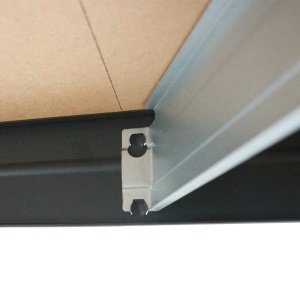 Raft metalic depozitare, de colt, 180 x 90 x 90 x 45 cm, gri, 4 polite, 250 kg/polita - Img 3