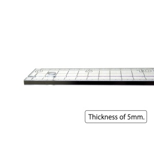 Rigla profesionala 30 cm cu margine din inox NT Cutter CS-301 - Img 2
