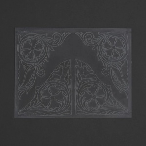 Sablon reutilizabil Craftaid, model colturi florale (Floral Corners) pentru modelaj piele - Tandy Leather 76617-00 - Img 2