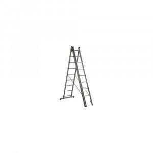 Scara tripla aluminiu universala adaptabila pe trepte 3x9 trepte - Img 2