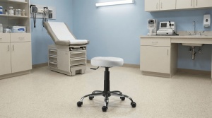 Scaun profesional 1290 Pu Taburet, rotativ, baza cromata - Img 9