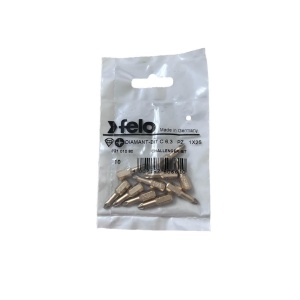 Set 10 biti Felo, seria Diamantati profil Pozidrive, C6.3, PZ1, 25mm - Img 1