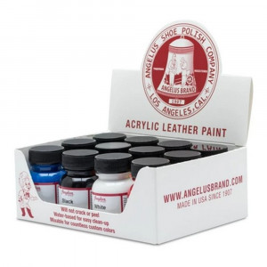 Set 12 vopsele acrilice pentru piele si sneakers Angelus, 12 x 29.5 ml - Img 2
