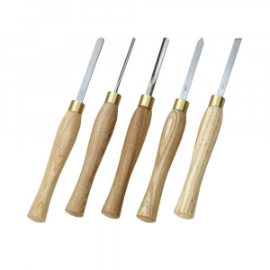 Set 5 dalti pentru strungul de lemn DB 250 Proxxon 27023, in cutie de lemn - Img 4