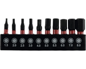 Set biți WGB 1/4", 1,5-8 mm, 6 piese, crom-vanadiu