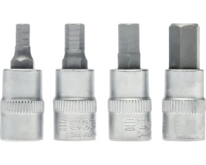 Set capete chei hexagonale WGB 1/4" 4-8 mm, 4 piese, crom-vanadiu