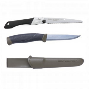 Set Cutit Companion MG (C) Si Fierastrau pliabil bushcraft, camping Silky Gomboy 210mm cu 10dinti, 30mm