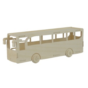 Set de constructie din lemn „Autobuz” debitat cu laser Pebaro