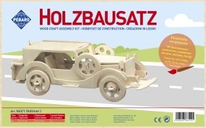 Set de constructie din lemn „Oldtimer I” debitat cu laser Pebaro - Img 2