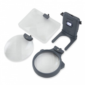 Set de lupe 3 in 1 hands-free cu leduri - Carson - Img 1