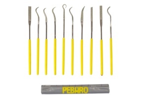 Set de pile cu varf ascutit diamantate, curbate, Pebaro