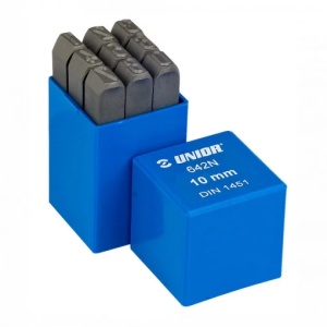 Set poansoane cifre 0-9 642NPB | Otel carbon de scule | DIN 1451