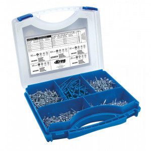 Set șuruburi Kreg Pocket-Hole, 675 bucăți în 5 tipuri, cu cutie - SK03-INT