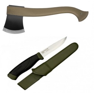Set Topor si Cutit Morakniv Companion Heavy Duty Military Green, Morakniv - Img 2