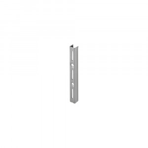 Sina simpla de perete Dolle Single Slot 145mm, argintie, pentru rafturi modulare - Img 1