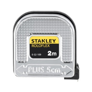 Stanley 0-32-109, ruleta roloflex 2m, sistem de banda Push Pull, 2m x 16mm, blister - Img 1