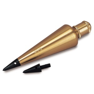 Stanley 0-47-973, Fir cu plumb pentru arhitecti, corp din alama + un varf nr 8 - Img 1