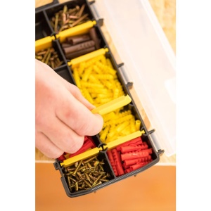 Stanley STST81679-1, Organizator accesorii cu 10 compartimente, inel de agatare, 6 despartitoare detasabile, 0.5 litri, (9 inch) 210x115x35mm - Img 5