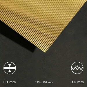 Tabla ondulata alama Schulcz, unda 1.0 mm, 100x195mm | Modelism, Machete