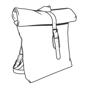 Tipar hartie rucsac Colton cu inchidere rulata (Colton Backpack) - Tandy Leather 56400-00