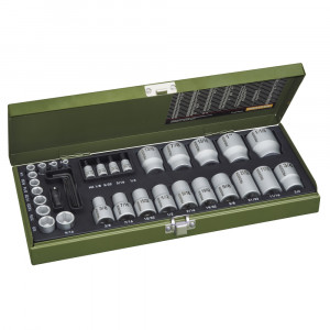 Trusa tubulare si biti, 36 de piese pentru dimensiuni în inch, 1/4" si 1/2", Proxxon 23114 - Img 6