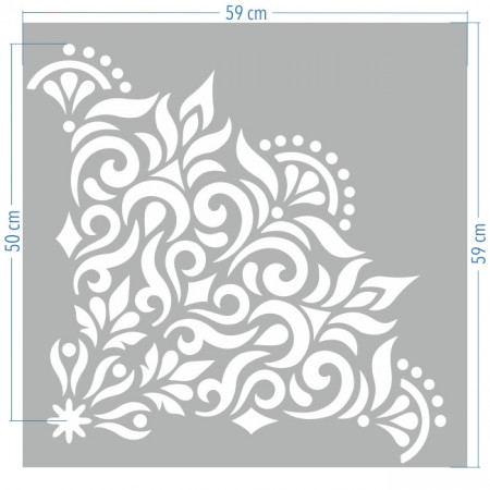 Mandala Flame Dots Reusable Stencil - SP112 - Img 5
