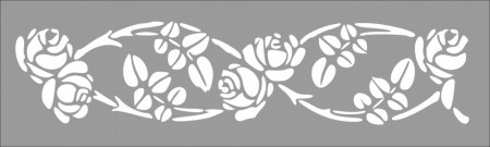 Repetitive Stencil 59 * 18cm Flower Border SP56 - Img 3