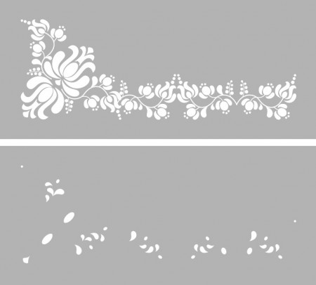 Reusable Double Layer Stencil, 560*250mm - SP104-2 - Panonian Folk Motif - Img 4