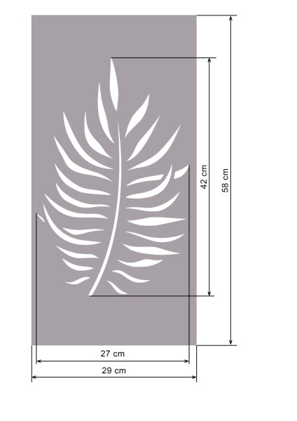 Reusable Stencil Leaf - SP19 - 58x29cm - Img 2
