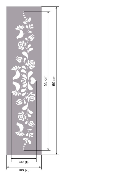 Reusable Stencil Panonian Folk Motif 590*140mm - SP107 - Img 3