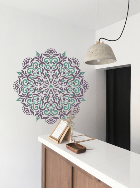 Sablon Refolosibil Mandala Flame Dots diametru 70cm - SP112.1PE4.70