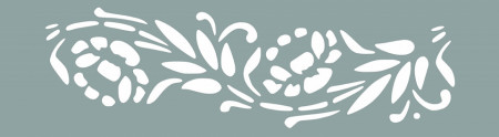 Border Stencil, Reusable, Peonies II 50x18 cm SP182-5 - Img 2