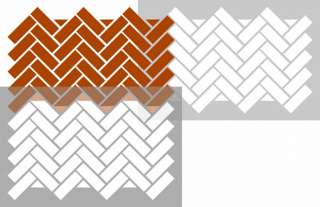 Reusable Repetitive Stencil - Herringbone Interlocking Brick - SP69 - 89 x 59cm - Img 3