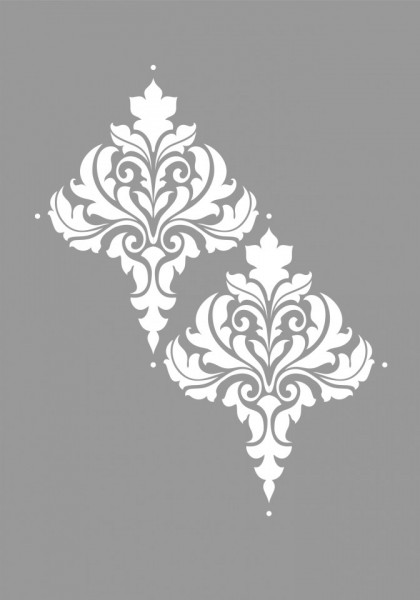 Reusable Stencil Repetitive Damask Flower 585*410mm - SP29-1 - Img 3