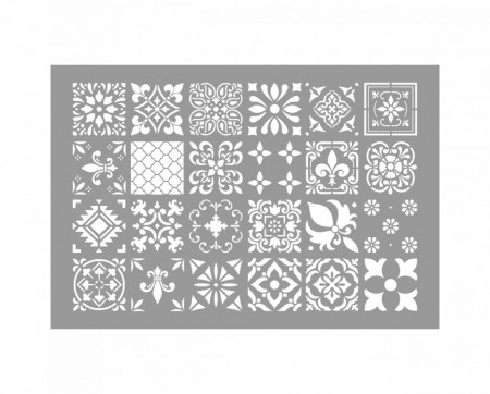 Sablon 24 modele Tile 110x75cm, Refolosibil SGF43 - Img 3