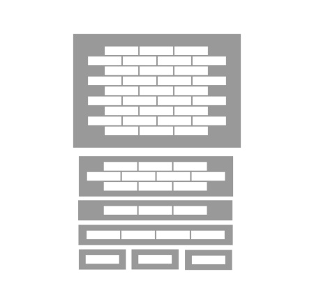 SET Brick Stencils APPEARANCE - 125x85cm, thickness 0.5 or 1mm - SP241 - Img 2
