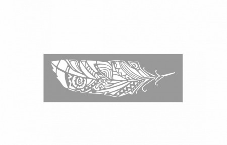Stencil 56x20cm, Aztec Leaf, Leaf, Reusable SP1815620 - Img 2