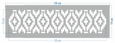 Stencil 59 * 19cm Reusable Repetitive Traditional Motif - SP117-3 - Img 2