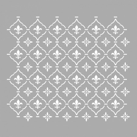 Stencil 65 x 55cm, Amfor Damask Motif, SP169, Reusable, Repetitive - Img 6