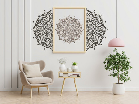 Mandala Flames Reusable Stencil - SP111 - Img 3