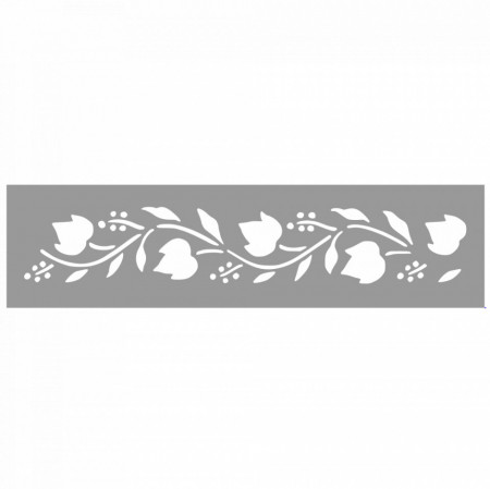 Repetitive Stencil 59 * 16cm Flower Border SP62 - Img 3