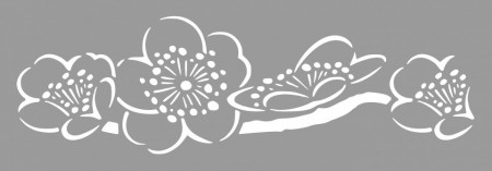 Repetitive Stencil 59 * 21cm Flower Border SP65 - Img 3