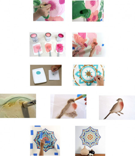 Reusable Damask Pattern SP1 Stencil - Img 4