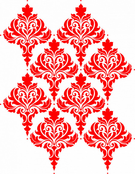 Reusable Stencil Repetitive Damask Flower 585*410mm - SP29-1 - Img 4