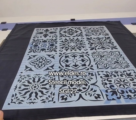 Sablon 12 modele Flower Morocco Tile 790x590mm, grosime 1mm, SGF27